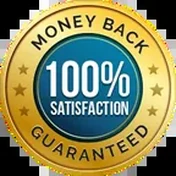 Money-back satisfaction seal as supplied by the manufacturer